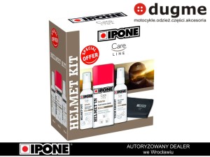 IPONE HELMET KIT ZESTAW DO PIELĘGNACJI KASKU (HELMET OUT, HELMET IN, VISOR RAINOFF, MICROFIBRA) (CARELINE)