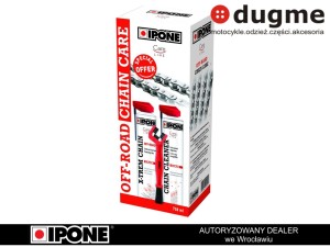IPONE OFF ROAD CHAIN CARE ZESTAW DO CZYSZCZENIA I SMAROWANIA ŁAŃCUCHA (2 X 750ML) ZE SZCZOTKĄ (CARELINE)