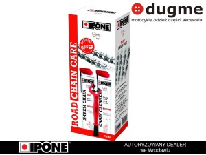 IPONE ROAD CHAIN CARE ZESTAW DO CZYSZCZENIA I SMAROWANIA ŁAŃCUCHA (2 X 750ML) ZE SZCZOTKĄ (CARELINE)